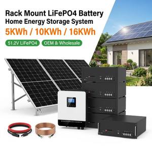 <b>Battery</b> Boxes Racks 51.2V 5KWh 10KWh 16KWh 20KWh Home Energy Storage Rack Mount Solar System OEM Wholesale CE - Product Image 1
