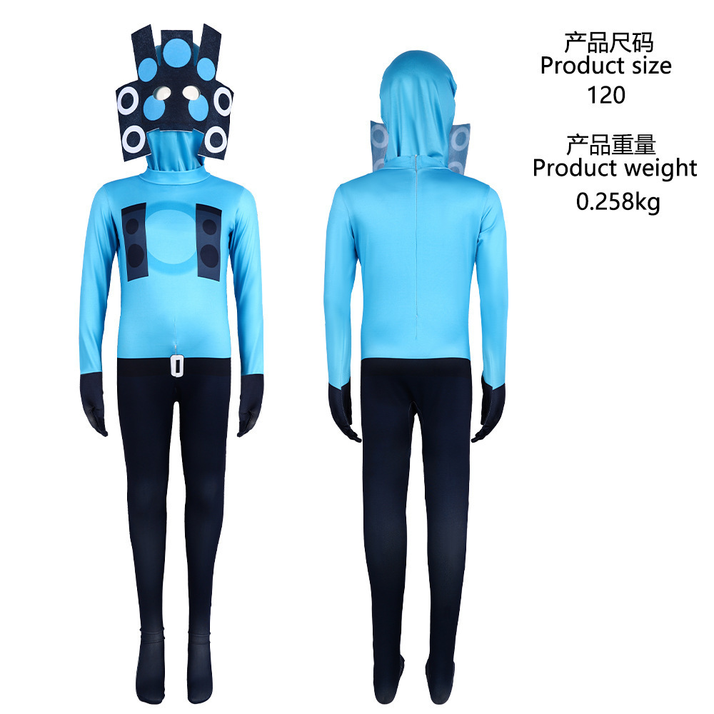 Blue speaker headgear