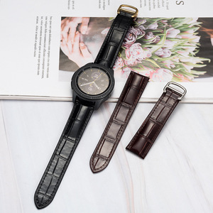 Bracelet de montre en cuir véritable pour Santo 100, en cuir de vache pleine fleur, étanche, avec fermoir déployant, 20/23mm - Product Image 2