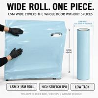 Film de protection de peinture (PPF) en TPU coulé, couleur bleu glacier brillant, 7,5 mil, 1,5x15m, faible adhérence, application à sec, auto-réparant, vente en gros
