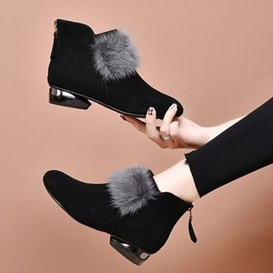 Botas Acolchadas Impermeables de Suela Suave para Otoño-Invierno, con Calefacción Eléctrica, Diseño Antideslizante, Tacones Bajos Modernos para Mujer - Product Image 1