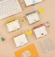 Cahier créatif, mignon et transparent, à 3 anneaux, pour étudiant, fournitures scolaires Kawaii