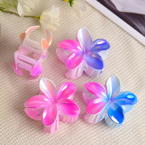 BPhne جديد رائج البيع إكسسوارات شعر للنساء والفتيات Plumeria ABS هاواي حساسة التدرج لون زهرة مقاطع - Product Image 3