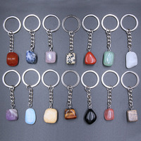 Pendentif porte-clés et breloque de sac en pierre d'agate naturelle irrégulière, style Xiaoxiang Zhejiang, pour DIY, approvisionnement transfrontalier