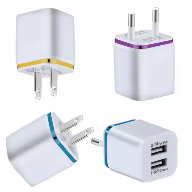 Wholesale US/EU 5V 2.1A Fast USB Power Adapter for 6/7/8/X/XS/XR Android Laptop 10W Gan OTP Protection