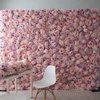 Kunstzijde rode roos bloemenwand achtergrondpaneel decoratieve bloemen voor de wand