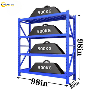 Estantes de almacenamiento de 4 capas de acero a precio competitivo, cada piso, capacidad de 500kg, estante de almacén <span class=keywords><strong>industrial</strong></span> de protección contra la corrosión sin pernos - Product Image 2