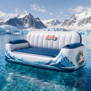 Canapé <span class=keywords><strong>gonflable</strong></span> en PVC, <span class=keywords><strong>chaise</strong></span> <span class=keywords><strong>longue</strong></span> flottante pour adultes avec porte-gobelet, utilisation commerciale en extérieur pour <span class=keywords><strong>piscine</strong></span>, lac, mer et plage - Product Image 2