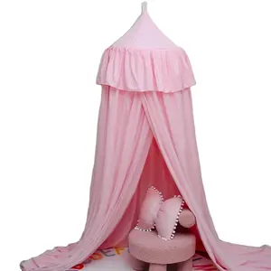 Pink Kids Bed Canopy Baby Bed Double Layer Princess