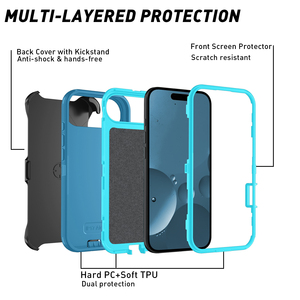 Funda Protectora Resistente de 3 Capas con Clip para Cinturón, Venta al por Mayor en México, para Teléfonos <span class=keywords><strong>Android</strong></span> y iPhone 17 Air - Product Image 4