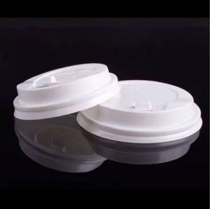 Gobelets en plastique PP jetables écologiques avec logo personnalisable, avec couvercles de 90 mm en blanc/noir pour boissons chaudes Amrico Latte Espresso Mocha - Product Image 3