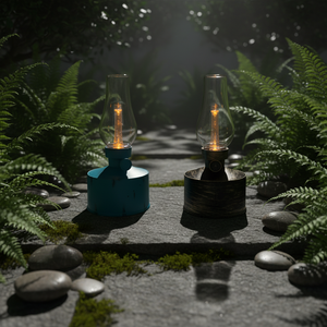 <span class=keywords><strong>Lampe</strong></span> à pétrole vintage personnalisable avec flamme simulée, lumière décorative solaire multicolore <span class=keywords><strong>pour</strong></span> jardin - Product Image 2