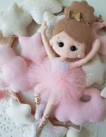 Mobile pour bébé danseuse de ballet fille mobile pour crèche fée berceau mobile pour fille ballerine mobile suspendu