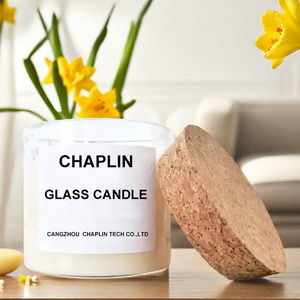 Barattolo <span class=keywords><strong>Portacandele</strong></span> Vuoto <span class=keywords><strong>in</strong></span> <span class=keywords><strong>Vetro</strong></span> Borosilicato Alto con Coperchio <span class=keywords><strong>in</strong></span> Sughero Fatto a Mano da 100 150 200 250 300 350 400ml - Product Image 5