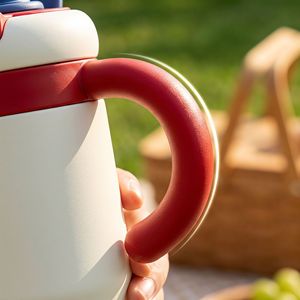 Stainless Steel Tumbler 16oz Double Wall Vacuum Insulated With Handle For Travel Outdoor Use - Product Image 2