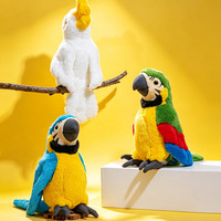 Peluche de perroquet ara simulé de 24 cm, petite poupée d'oiseau, cadeau d'anniversaire pour enfants, décorative