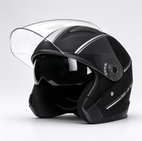 Nouveaux casques de moto demi-face ABS tendance pour adultes, casques modulaires de moto, casques de sécurité, protection de la tête