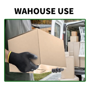 <span class=keywords><strong>PU</strong></span> recubierto jardín transpirable general hombres trabajo guantes de seguridad para la construcción - Product Image 5
