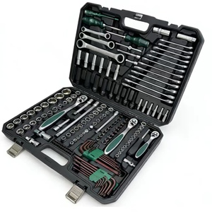 Juego de <span class=keywords><strong>Llaves</strong></span> de Trinquete de 174 Piezas y 72 Dientes, para Reparaciones Mecánicas de Automóviles y Mantenimiento del Hogar, con Estuche de Plástico - Product Image 1