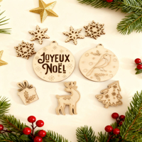 Kit d'art créatif en bois de tilleul pour la peinture DIY - Idéal pour les cadeaux de Noël et la décoration intérieure
