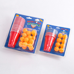 <span class=keywords><strong>Jeu</strong></span> à boire <span class=keywords><strong>jeu</strong></span> de bière <span class=keywords><strong>pong</strong></span> set Beer <span class=keywords><strong>Pong</strong></span> Party Cups Tasse rouge et bleue 16 OZ balle de tennis de table pour jeux de bière bienvenue Custom - Product Image 5