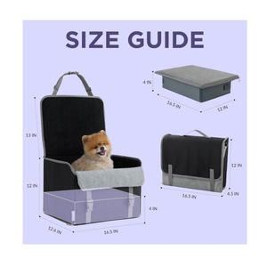Asiento de Coche Multifuncional para Mascotas, Plegable con Cojín Extraíble, Forro de Felpa Lavable, Viajes Seguros para Perros Pequeños, Dueños Urbanos - Product Image 2