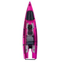 Kayak de pêche professionnel de nouvelle conception avec moteur, matériau HDPE, capacité de 250 kg, utilisation multi-eaux, skiff solo