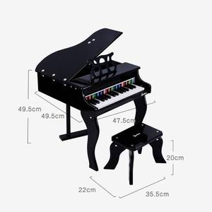 Piano en bois rose 30 touches pour enfants, lot mixte d'usine en gros, jouet musical éducatif pour cadeau et vente en gros - Product Image 4