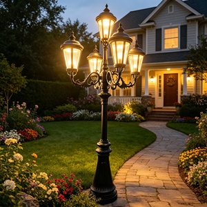 Luces LED de Jardín de Aluminio y Vidrio Europeas de Lujo, Grandes, para Exteriores, IP65, AC, Iluminación Residencial para Paisajes - Product Image 2