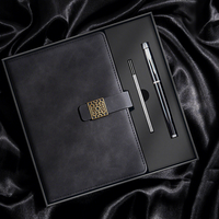 Ensemble de carnet et stylo en cuir PU de qualité supérieure, ensemble de carnet pour réunions d'affaires, ensemble cadeau, commande en gros pour les équipes d'entreprise, fournitures quotidiennes
