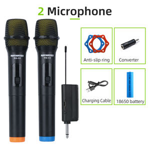 RAYHAYES Wireless <strong>Microphone</strong> Original <strong>Speaker</strong> Dual Handheld Professional Karaoke Mic <strong>with</strong> Receiver - Product Image 6