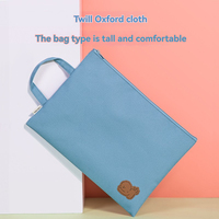 Sac à fermeture éclair en tissu Oxford Deli 73150, grande capacité, motif chien, format A4, pour étudiants, rangement de fournitures scolaires, utilisation durable