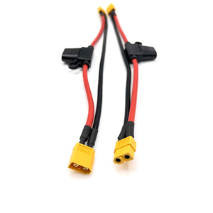 כבל מחבר XT60 זכר לנקבה עם מחזיק נתיך 12AWG 14AWG, כבל אדום שחור למזל\\\"ט עם סוללת ליפו - Product Image 3