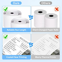 Rouleaux de papier thermique personnalisés de qualité supérieure 57x30mm, rouleaux de reçus pour les terminaux de point de vente et les caisses enregistreuses