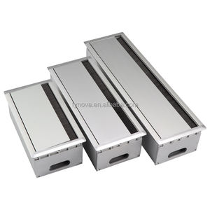 <span class=keywords><strong>Passe</strong></span>-câble en alliage d'aluminium pour mobilier de bureau moderne, prise murale rectangulaire 135 mm, 10A, pour boîtier de câble de charge - Product Image 6