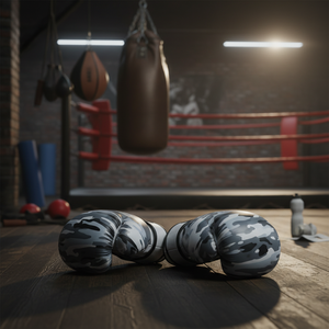 White <b>PVC</b> Printed Filling Boxing <b>Gloves</b> with Adjustable Wrist Strap for Martial Arts and Training Universal Fit - Product Image 3