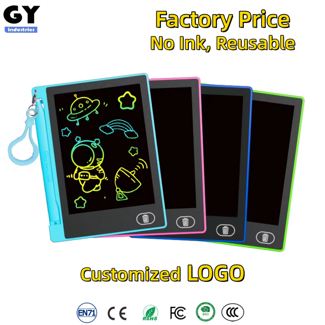 GY 4.4inch LCD Battery Operated Children's Educational Drawing & Writing Tablet ABS Material Small Message Doodle Board for Kids
