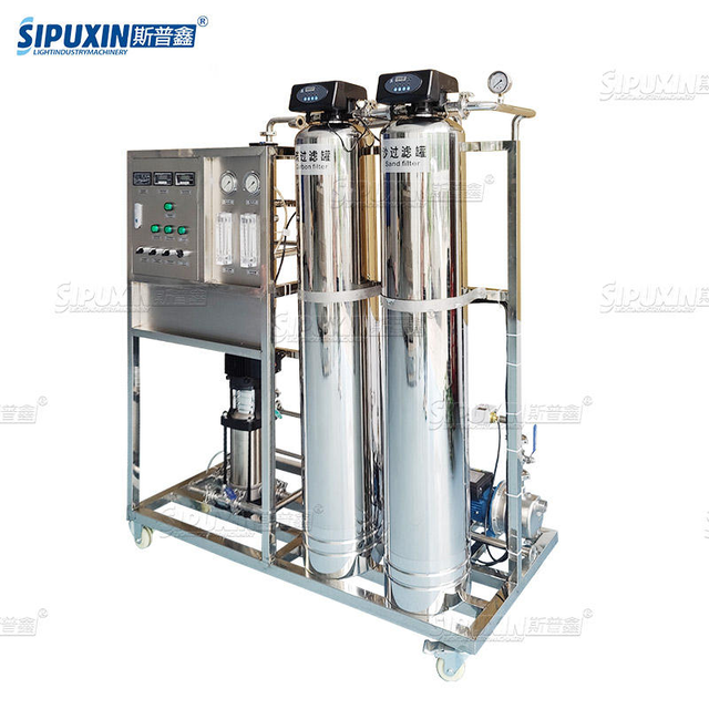 500L/H Automatic Stainless Steel RO Water Pure Treatment for Drinking Water One Stage Borehole Water Filter