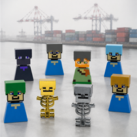 Set de Minifiguras Pixeladas de Plástico ABS de Alta Calidad, Figuras de Plástico de Alta Densidad, Regalo Ideal para Fiestas de Cumpleaños de Gamers
