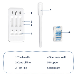 GooDoctor fabrika kedi immünodeficiency/lösemi/worm Factory FIV ab-felv ag-hw kediler için hızlı testler - Product Image 5