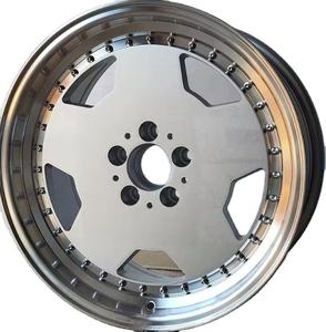 Jantes en alliage d'aluminium de 17 pouces et 18 pouces, design concave de 30 mm, finition argentée vintage, neuves, pour <span class=keywords><strong>Mercedes</strong></span> W121 W124 W126 <span class=keywords><strong>W129</strong></span> 140 modèles - Product Image 1