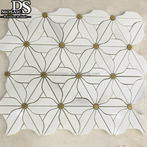 Mosaicos de piedra de flores, <span class=keywords><strong>azulejos</strong></span> victorianos contra salpicaduras de <span class=keywords><strong>cocina</strong></span> Waterjet, mosaico de mármol colorido, <span class=keywords><strong>azulejos</strong></span> verdes <span class=keywords><strong>españoles</strong></span> <span class=keywords><strong>para</strong></span> pared de suelo - Product Image 2