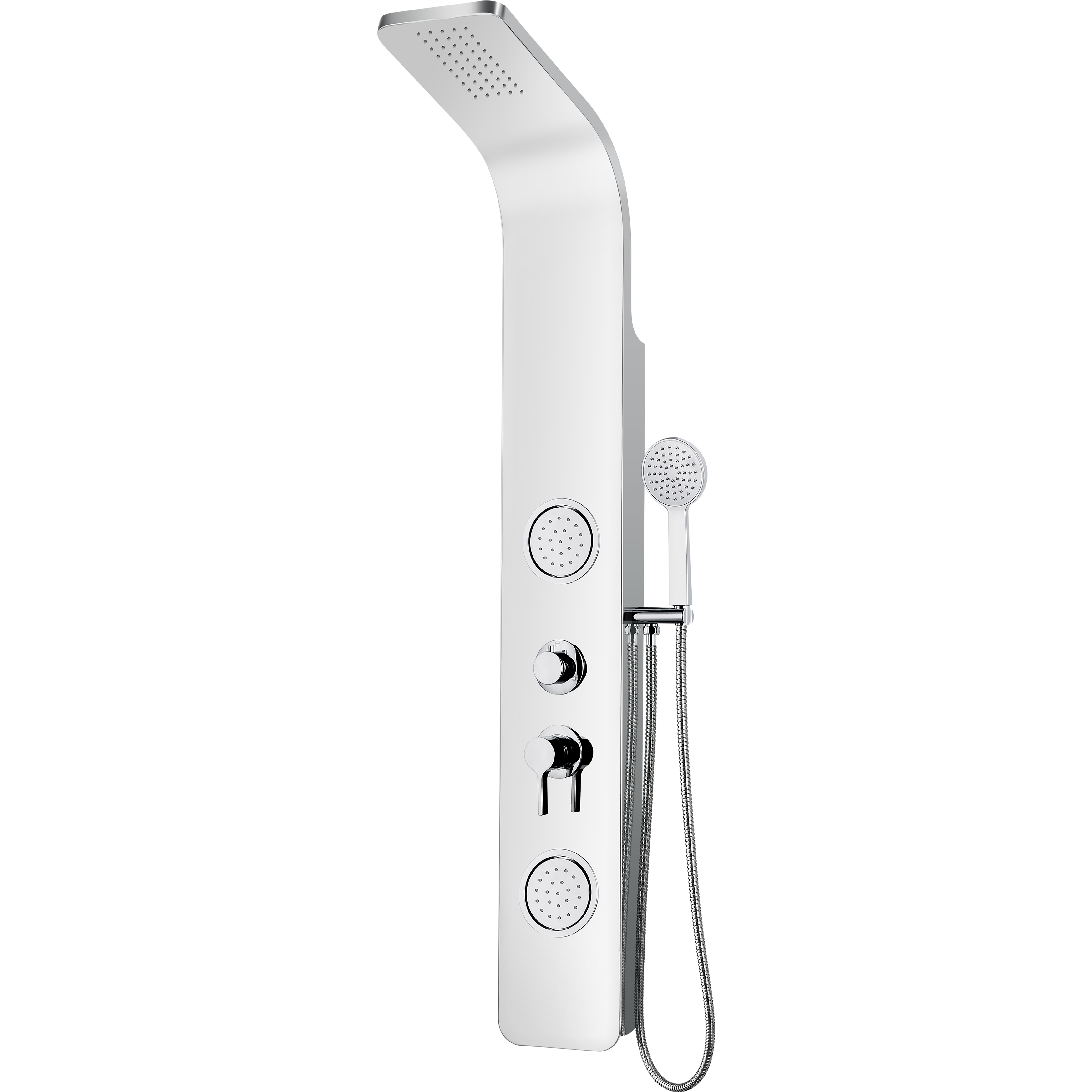 Тумбочка для душа с насадками и светодиодными фонарями