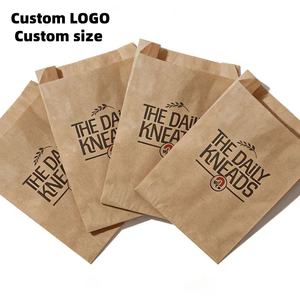 Bolsa <span class=keywords><strong>de</strong></span> Papel para Llevar Comida, Personalizada con Logotipo, Desechable, Hecha con Materiales Reciclados, para Papas Fritas, Hamburguesas, Comida Callejera, Bocadillos, Pan, Donas - Product Image 2