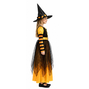 Costume di <span class=keywords><strong>Halloween</strong></span> per Bambine, Vestito Lungo da Strega per Feste di <span class=keywords><strong>Halloween</strong></span>, Carnevale, Spettacoli Teatrali e Parate - Product Image 2