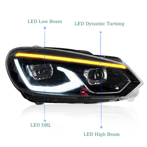 Pour VW mk6 <span class=keywords><strong>Golf</strong></span> <span class=keywords><strong>6</strong></span> MK6 <span class=keywords><strong>2008</strong></span> 2019 2010 2011 2012 2013 ensemble de phares avec phares à signal de course séquentiel - Product Image 3