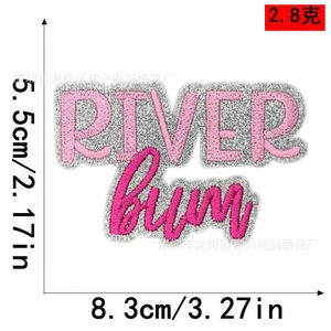 Parche termoadhesivo bordado de color rosa con diseño de Beach Bum, Ballet Shoes, Diamond pink pony y Club, para decoración de sombreros y sudaderas con capucha - Product Image 6