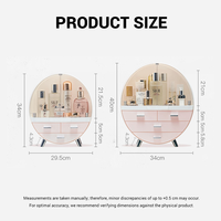 Boîte de rangement cosmétique de bureau moderne et élégante en plastique Huamili avec technologie d'injection, cadeau d'anniversaire parfait pour les femmes
