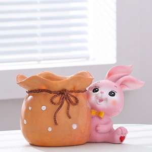 Personnalité créative <span class=keywords><strong>pot</strong></span> de fleurs succulente résine dessin animé mignon bambou décoration de table lapin plante verte <span class=keywords><strong>pot</strong></span> de fleurs - Product Image 5