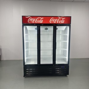 Réfrigérateur à boissons à refroidissement par air à trois portes à bas prix commercial, congélateur vertical à température unique - Product Image 5